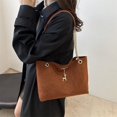 thumbnail image 3 of Bolso de hombro con cadena de estilo retro para mujer, nueva colección de invierno 2025, moderno bolso tipo bandolera y tote para mujer., 3 of 10