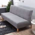 thumbnail image 2 of Couch Cover for Futon, Jacquard Soft Futon Sofa Cover, Universal Thick Sofa Slipcovers with Full Protection, High Quality Fabric Easy to Install & Care, Super Stretchy Dark Gray,, 2 of 5