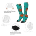 thumbnail image 6 of Daiia Sports Socks Colorful Crab Printed Novelty Crew Socks for Men Women Knee High Socks Cotton Socks Soft & Breathable Support Unisex Socks, 6 of 9