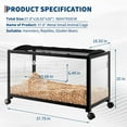 thumbnail image 2 of Kojooin 37.8" Stackable Hamster Cage – Chew-Proof Acrylic & Metal Habitat, Dual-Door Access, Universal Wheels, Easy Clean for Small Pets, 2 of 7