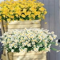 thumbnail image 4 of Gerich 1 Bundles Artificial Daisies,Daisy Poms Bouquet Fake Flowers Porch Home Wedding Decor,White, 4 of 12