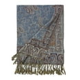 thumbnail image 4 of Pashmina Scarf Rave Women Scarves Luxury Paisley Shawl with Fringe Reversible Large Blanket Wrap 78.5" X27.5"(Rank Blue), 4 of 7