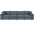 thumbnail image 5 of Upholstered Modular Sofa with USB Charge Ports, Cosymart Wireless Charging and Built-in Bluetooth Speaker in Arm,Sectional Sofa for Living Room Apartment(4-Seater), 5 of 5