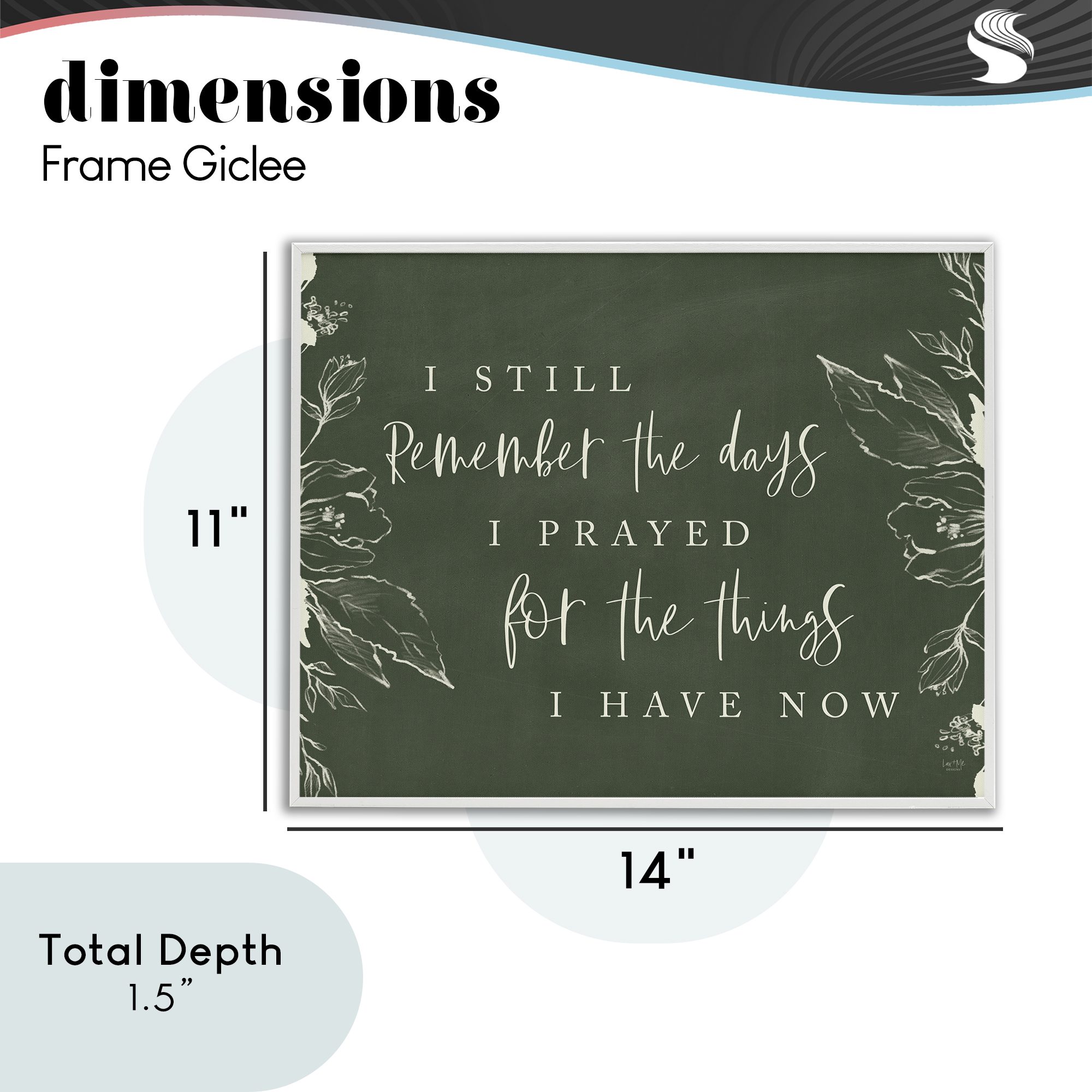 Prayed For What I Have Now White Framed Giclee Art, design by Lux + Me Designs
