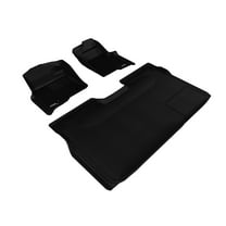 3D MAXpider - L1FR07201509 Complete Set Custom Fit All-Weather Floor Mat for Select Ford F-150 Models - Kagu Rubber (Black)