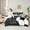 Black White, variant on Manfei Football Soccer 7-Piece Bedding Comforter Set for Teens Boys Girls,Ball Gamer King Bedding Sets,Sport Theme Ultra Soft Bed Sheets,Breathable Home Decor,Reversible