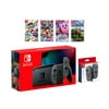 2019 New Nintendo Switch Gray Joy-Con Console Multiplayer Party Game Bundle + Extra Pair of Gray Joy-Con, Super Mario Party, Mario Kart 8 Deluxe, Kirby Star Allies, Minecraft