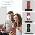 thumbnail image 6 of Liquid Silicone Wireless Charging Phone Case for iPhone 12 6.1 inch, Built-in Magnets Compatible with MagSafing Faster Charging Slim Fit Soft Microfiber Cover - Rose, 6 of 16