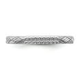 thumbnail image 4 of 925 Sterling Silver Stackable Expressions Rhodium-plated Patterned Ring Size: 8; for Adults and Teens; for Women and Men, 4 of 5