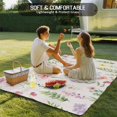 thumbnail image 4 of Pink Spring Floral Outdoor Rug for Patio/Deck/Porch, Non-Slip Large Area Rug 4 x 6 Ft, Flowers Elegant Pastoral Rustic Indoor Outdoor Rugs Washable Area Rugs, Reversible Camping Rug Carpet Runner, 4 of 8