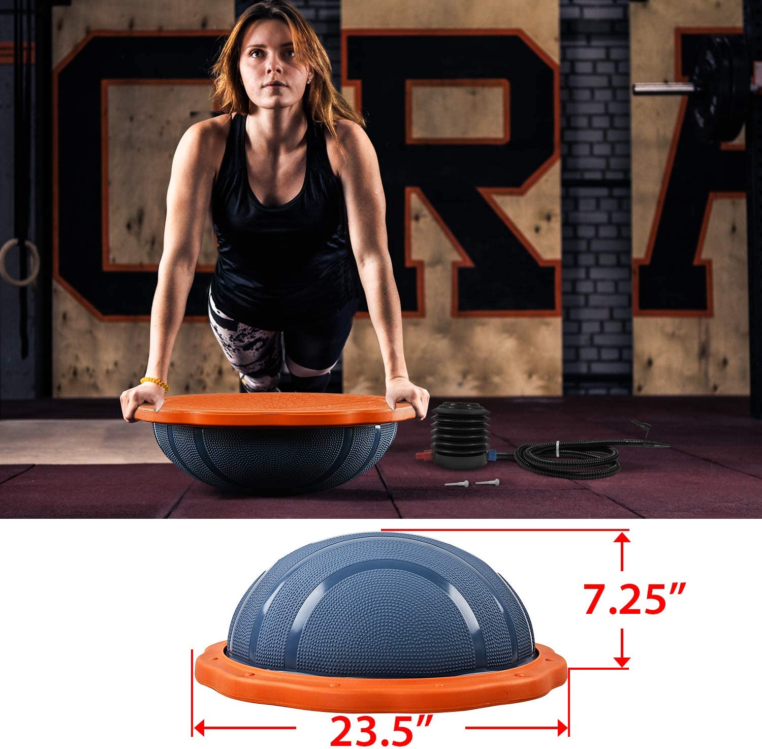 Yes4All Yoga Half Ball, Balance Pods Fitness Machine Exercice; Tremplins à bille d'équilibre; Planche d'équilibre avec pompe incluse