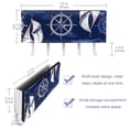 thumbnail image 3 of PhooArto Key Holder for Wall Decorative with 5 Key Hooks, Compass Sailboat Pattern Holders Wall Mount Organizer with Mail Key Rack, Self Adhesive, 3 of 7