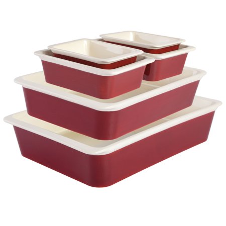 Gap Home Red 6-Piece Nesting Stoneware Nonstick Bakeware Sets