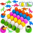 thumbnail image 1 of Set para incubar huevos de dinosaurio, paquete de 30, con tarjetas para niños de Pascua, 1 of 7
