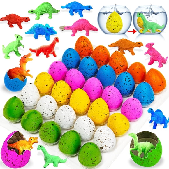 Set para incubar huevos de dinosaurio, paquete de 30, con tarjetas para niños de Pascua