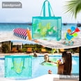 thumbnail image 4 of Large Capacity Fine Mesh Beach Tote Bag with Funny pattern, Sand Proof Nylon Handbag Side Pockets For Pool Seaside Travel Swimming, 4 of 7