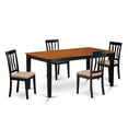 thumbnail image 2 of East West Furniture  Table Set Includes a Rectangle Table with Butterfly Leaf and Dining Chairs (Chair Seat Type Options) NIAN5-BCH-C, 2 of 5