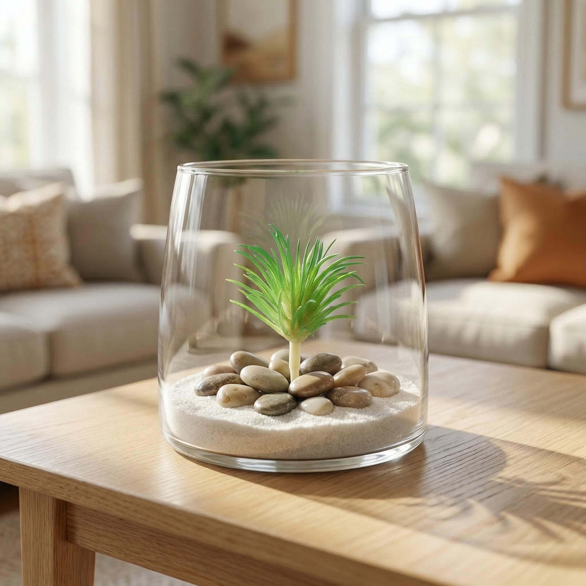Unique Bargains 10Pcs Mini Artificial Air Plants 2.8" Green