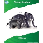 Real Planet 17.5 Gray African Elephant Realistic Stuffed Animal, Cute Zoo Elephants Plush Toy & STEM Learning Gift for Birthday Boys & Girls