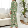 thumbnail image 3 of Top-kevin Women's Pajama Sets Tooth Crown Long Sleeve Lounge Sets Pjs Sleepwear with Pockets, 3 of 12