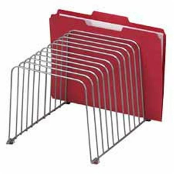 Wire Desktop File Organizer- 9in.x11-.38in.x8in.- Silver