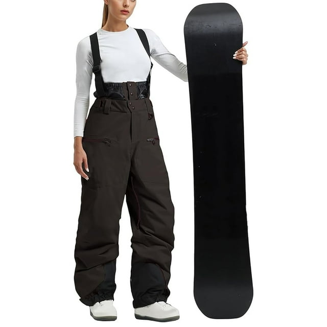 Timegard Overalls for Women 1 Piece Elastic High Waist Zipper Loose Snowboard Rompers Outdoor Ski Active Jumpsuit