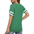 thumbnail image 4 of HTOOQ T-shirts à Manches Courtes Col Rond pour Femmes T-shirts à Manches Courtes T-shirts à Rayures Tuniques, 4 of 5
