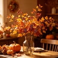 thumbnail image 5 of PYURTEP Fall Decor Fake Plants Artificial Flowers Faux Pumpkin Maple Plants Stems Picks Vase Decoration for Home Thanksgiving Halloween Table Decor, 5 of 5