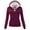 BURGUNDY, variant on FashionMille Women Slim Fit Regular Sherpa Hooded Fleece Hoodie Jacket