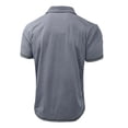 thumbnail image 5 of IWRICH Men's Casual Polo Shirts Classic Short Sleeve Button up Shirt Fashion Summer Basic Tops with Pocket Light Gray L, 5 of 5