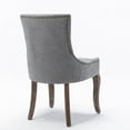 thumbnail image 5 of IVV Set of 2 Linen Tufted Dining Chairs with Nailhead Trim, Farmhouse Upholstered Armless Chairs with Solid Wood Legs, Gray, 5 of 10