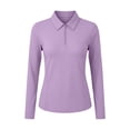 thumbnail image 7 of VBVC Women's UPF 50+ Long Sleeve Sun Shirt,Lapel Golf Tennis Top For Women,Ladies Quarter Zip Pullover with Thumb Holes,Purple,S-2XL, 7 of 7