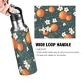 thumbnail image 4 of Yayeee 20oz Insulated Water Bottle Double Wall Stainless Steel with Flip Straw Lid, Blue Floral Oranges, 4 of 7
