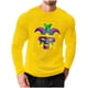 thumbnail image 1 of Camisetas Casuales de los Hombres de Moda Suelta Elástica Fitness Home Carnaval Impreso de Manga Larga con Cuello Redondo con Poliéster Suave, Top Transpirable, 1 of 5