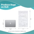 thumbnail image 3 of Clear Utility Storage Bags on Rolls, High Density Flat Poly, 6000 Count, 11 x 19 in, 3 of 7