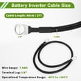 thumbnail image 4 of Cables de batería de inversor de 2 pies con terminal de 3/8" Lug de 7 AWG de Unique Bargains, 1 Pc, Cobre estañado, Negro, 4 of 7