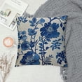thumbnail image 2 of HENGT  Pillow Covers Chinoiserie Throw Pillow Cover, Decorative Blue and White Floral Cushion Case Pillowcase for Sofa Couch Bed Living Room Chair Farmhouse, Square Chinese Flowers, 2 of 5