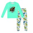 thumbnail image 1 of LUOGENLI Ensemble de Pyjama pour Enfants à Imprimé Dinosaure, Col Rond, Manches Longues, Haut et Pantalon Longs, Vêtements de Maison (2 9 Ans) Tenues Maxi pour Garçons Été 2025 Floral Fluide Bohème Combinaison Garçon Vert Menthe 8T, 1 of 1