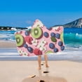 thumbnail image 2 of Yayeee Kids Hooded Towels Toddler Soft Absorbent Beach Bathing Wrap 50" x 23.5", Pink Kiwi, 2 of 5