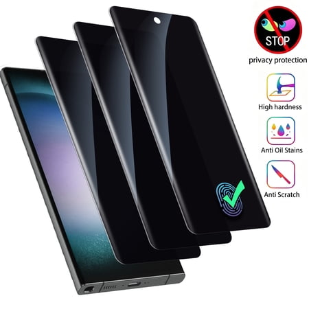 ZYQEEE Privacy Tempered Glass Screen Protector for Samsung Galaxy Note 20 Ultra 5G, Easy Installation, Scratch-Resistant, Anti-Spy Protective Film Compatible with Samsung Note 20 Ultra,3Pcs