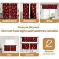 thumbnail image 7 of Renaiss 53 x 84 Inch Red and Black Buffalo Plaid Kitchen Curtains Snowflakes Pattern Christmas Ambiance Window Treatment Gingham Check Half Window Curtains Kitchen Bathroom Restaurant Drapes 2 Panels, 7 of 7