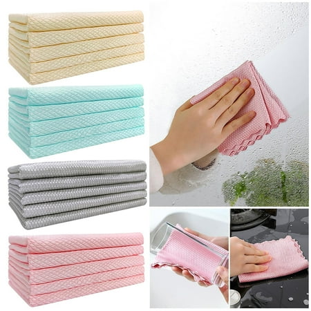 

WNG Kitchen Cloth Dish Towels Dishcloths Super Absorbent Coral Velvet Dishtowels Nonstick Oil Washable Fast Drying