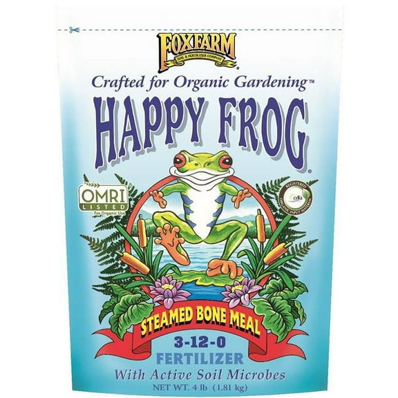 Foxfarm 5034178 4 lbs Happy Frog Steamed Bone Meal Dry Fertilizer