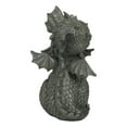 thumbnail image 2 of Fantasy Fiery Romance Dragon Lovers Hugging Garden Figurine Faux Stone Resin, 2 of 9