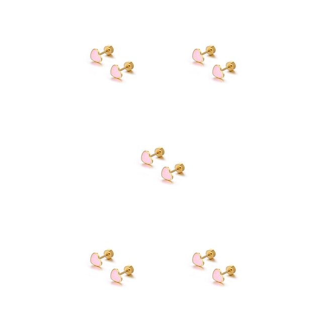 Pendientes de tuerca Jumpingount 2 uds Mini corazón Moda joyería Type5 NO5