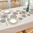 thumbnail image 5 of Wipeable Waterproof Tablecloth Vinyl Tablecloths for Rectangle Tables Heavy Duty PVC Tablecloth for Kitchen Dining Table(Rattan, 78'''' x 60''''), 5 of 6