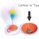 thumbnail image 4 of Juguete de plástico para vaso de gato con bola, pluma y hierba gatera, juguetes interactivos para gatos para interiores, juguetes de plumas para gatos/gatitos, 4 of 5