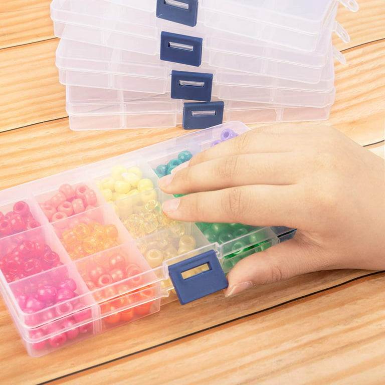 Kiplyki Wholesale Plastic 24 Slots Adjustable Jewelry Storage Box Case  Craft Organizer Beads