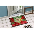 thumbnail image 2 of Carolines Treasures CK1338JMAT Cairn Terrier Poinsettas Door Mat Indoor Rug or Outdoor Welcome Mat 24x36 Doormat  36"L x, 2 of 4
