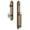 Vintage Brass, variant on Grandeur 843499 Arc Solid Brass Rose Keyed Entry Single Cylinder Full Plate "D" Grip